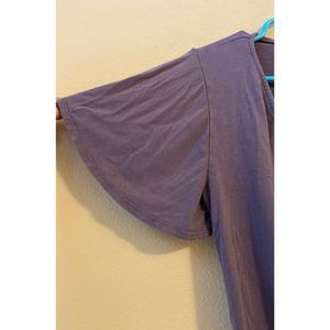 Modcloth purple gray wrap Top
